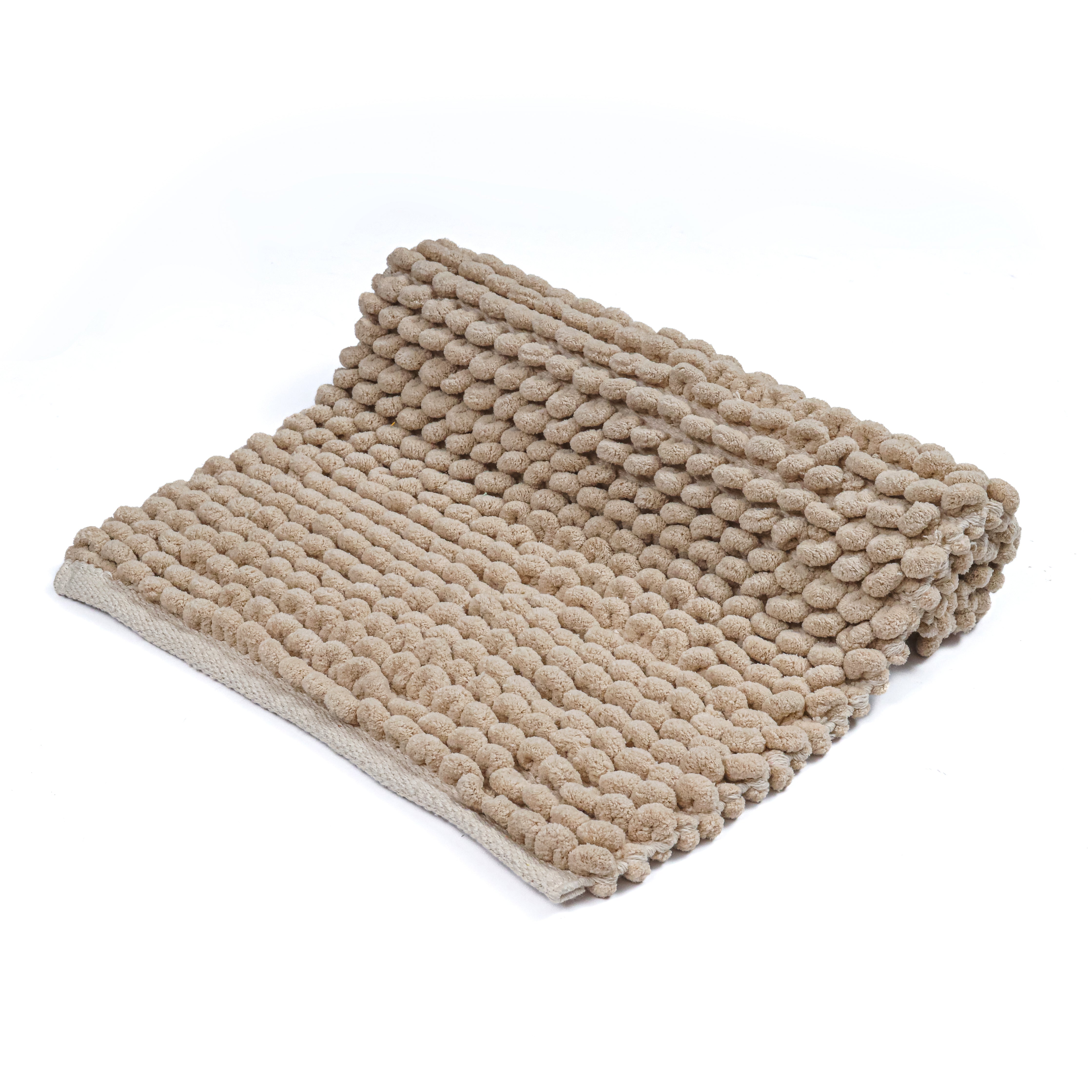Bath Mat Rug 17x24 Honey Mustard, 100% Pure Cotton, Super Soft Bath Rug, Plush & Absorbent, Hand Tufted Heavy Weight Construction, Full Reversible Step Out Rugs