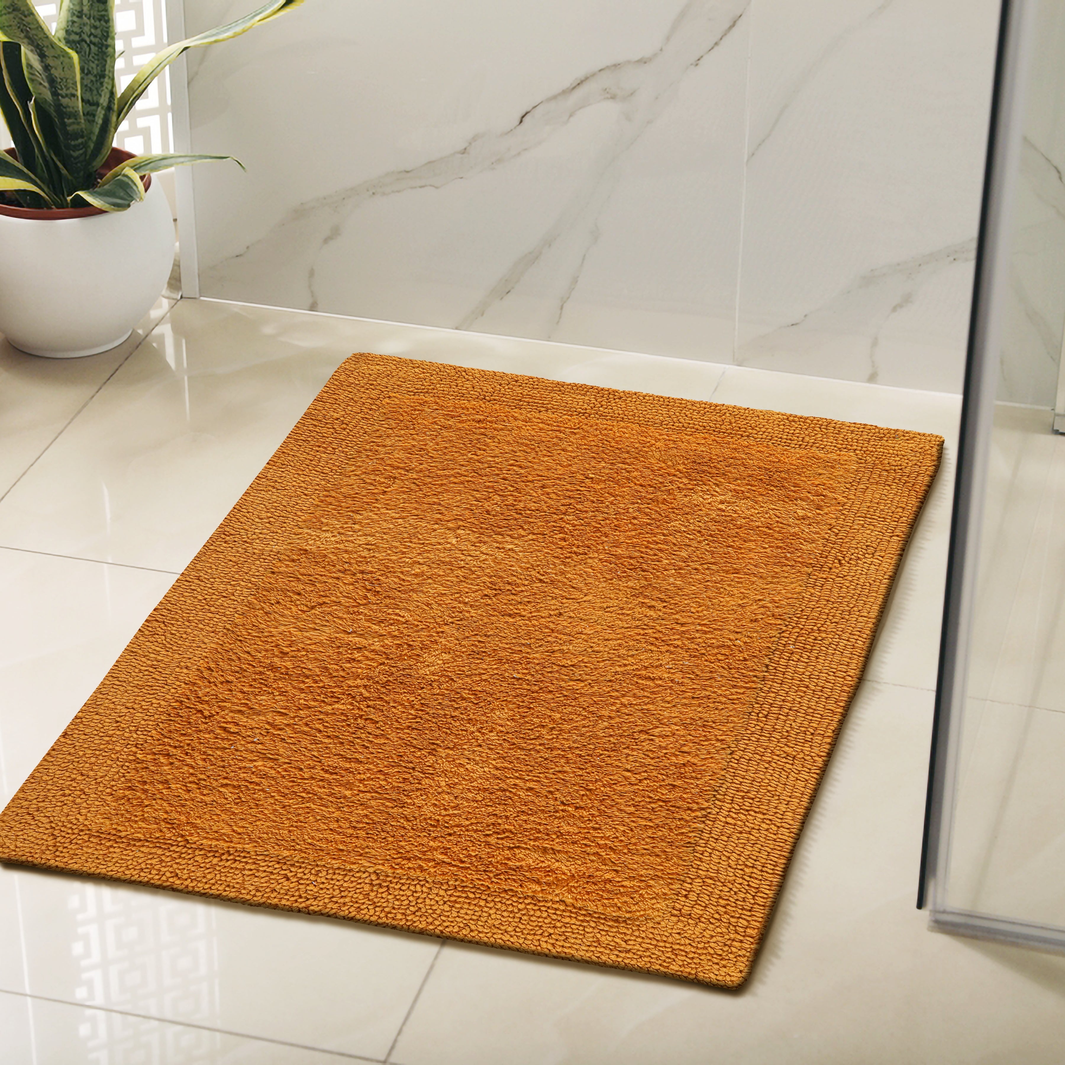 Savi Home Bath Mat Rug  100% Pure Cotton, Super Soft Bath Rugs, Plush & Absorbent, Hand Tufted Heavy Weight Construction, Full Reversible Step Out Rugs