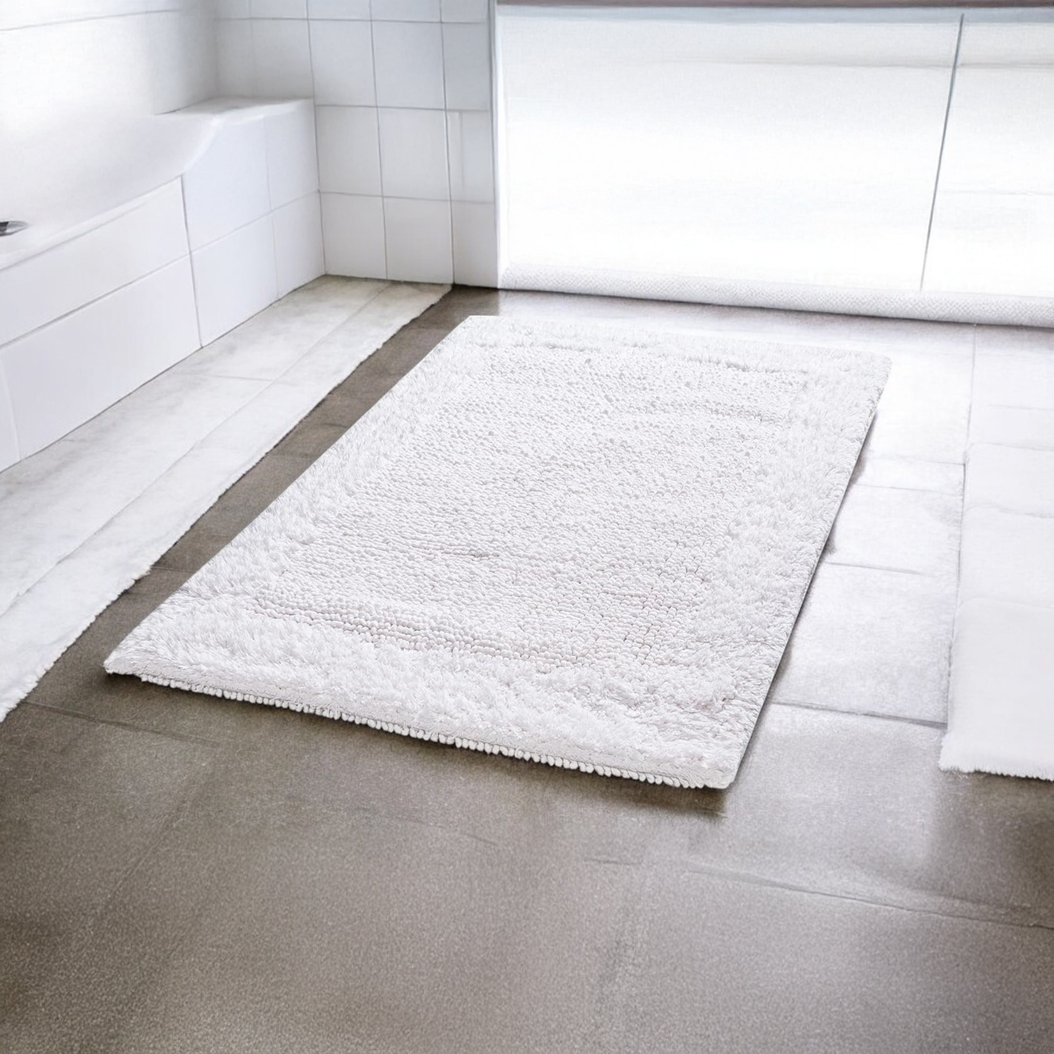 Savi Home Bath Mat Rug  100% Pure Cotton, Super Soft Bath Rugs, Plush & Absorbent, Hand Tufted Heavy Weight Construction, Full Reversible Step Out Rugs