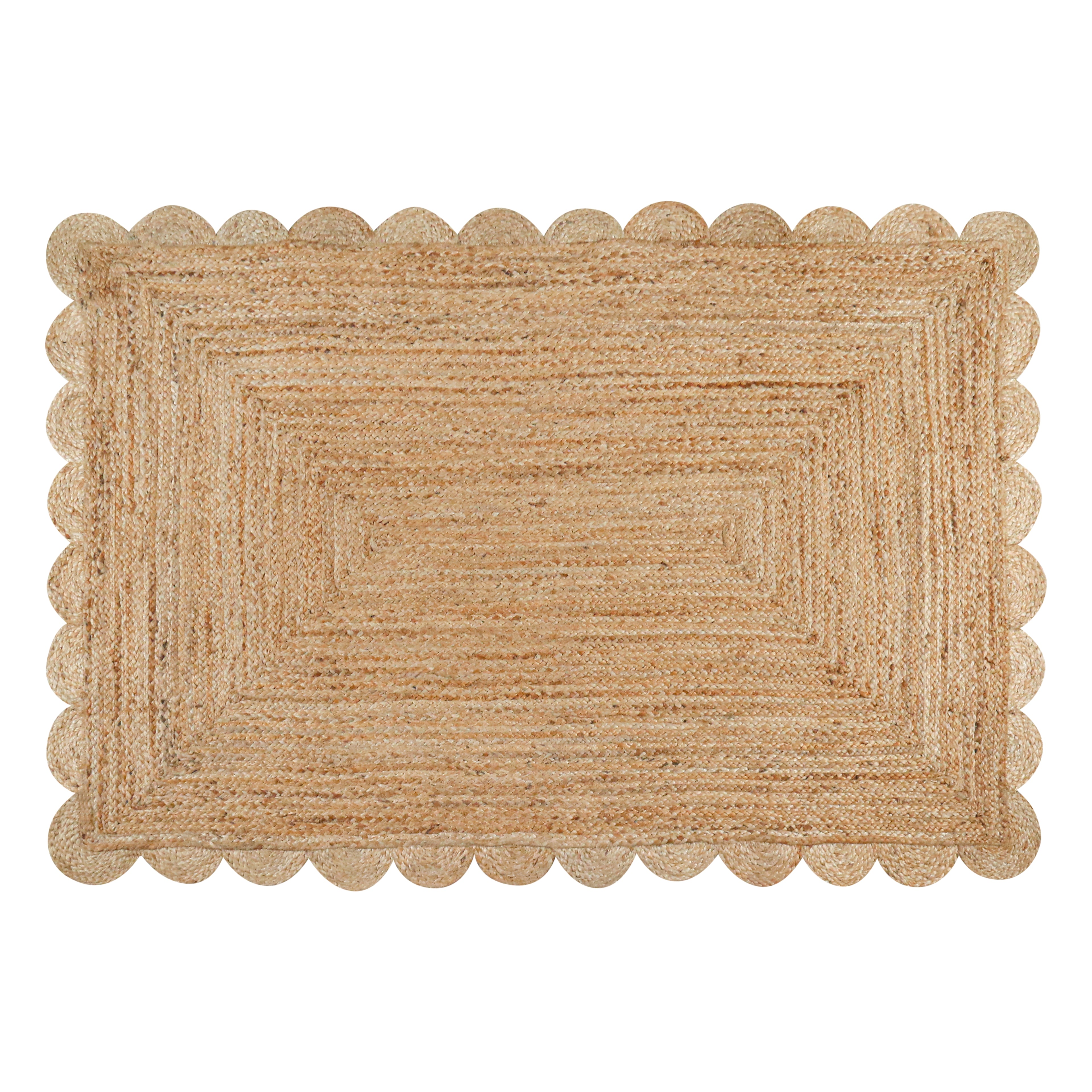 Hand Woven Jute Braided Rug, Natural, Reversible Boho Entry Area Rugs for Kitchen, Living Room, Farmhouse Indoor Outdoor Decorative Floor Rug,