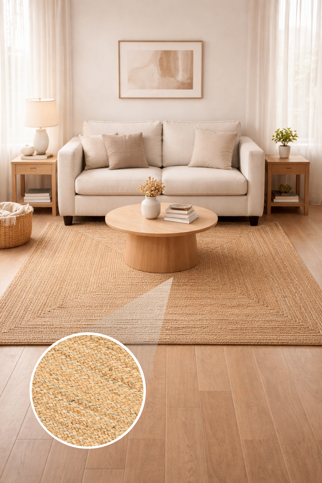 100% Jute Braided Placemats Reversible Farmhouse Vintage Jute Placemats for Dining Table, Perfect for Indoor Outdoor