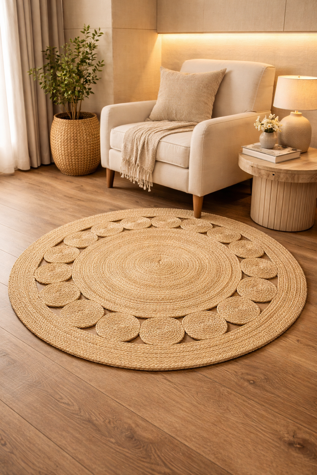 Jute Braided Dot Rug