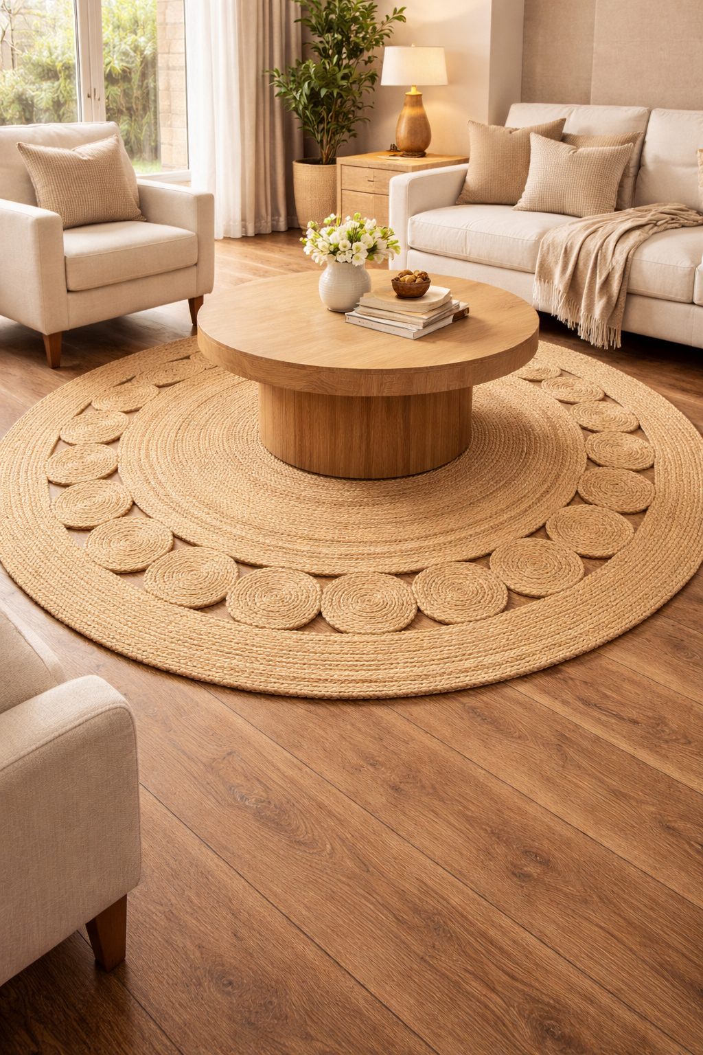 Jute Braided Dot Rug