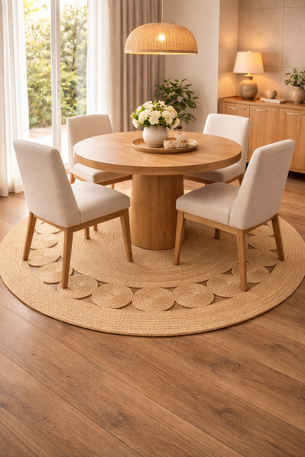 Jute Braided Dot Rug