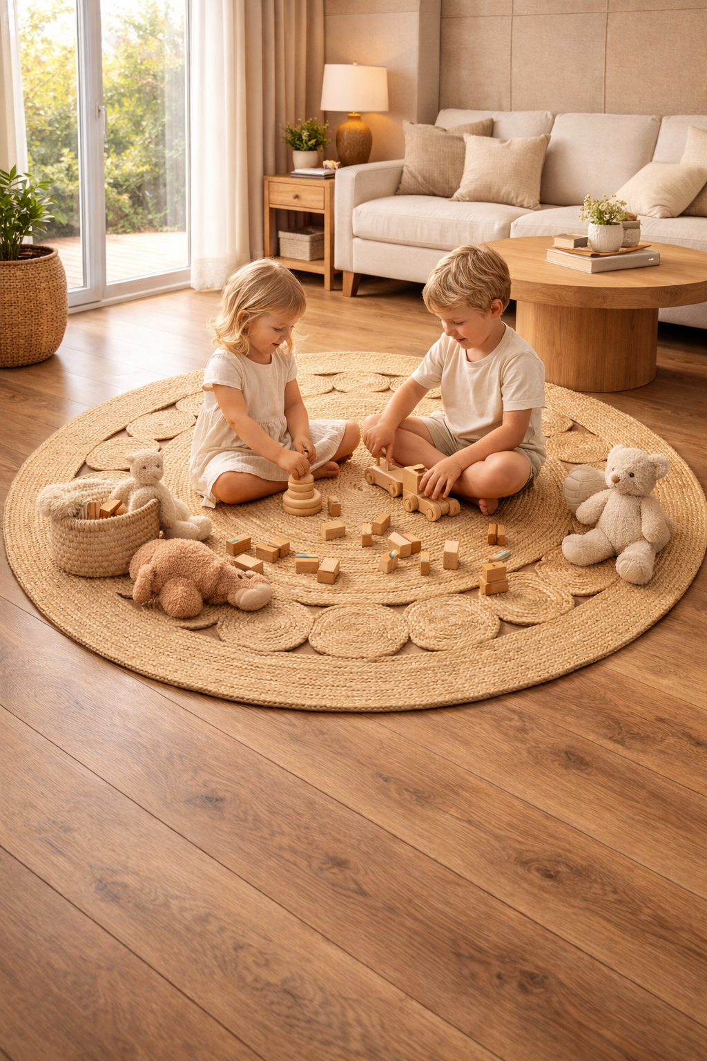 Jute Braided Dot Rug