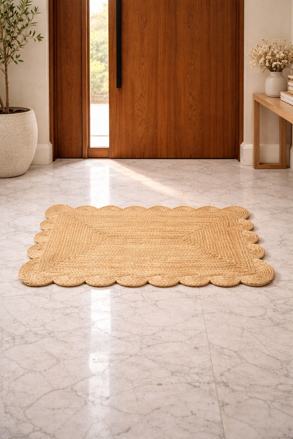 Jute Braided Scalloped Rugs