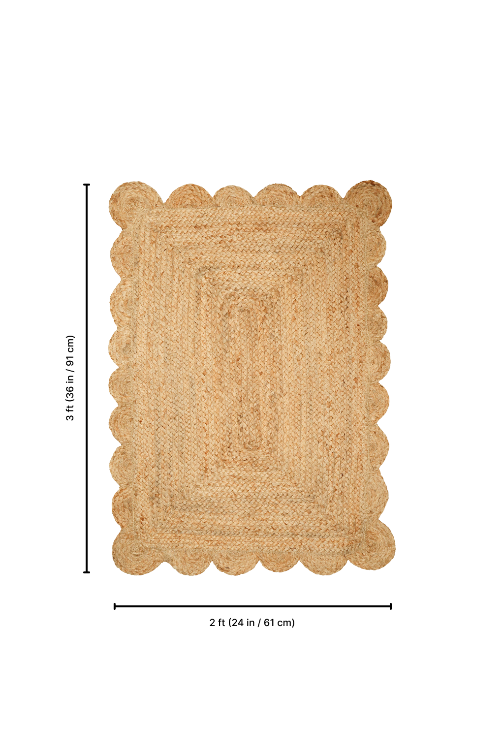 Jute Braided Scalloped Rugs