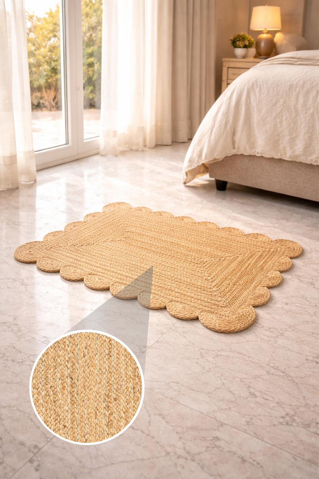 Jute Braided Scalloped Rugs