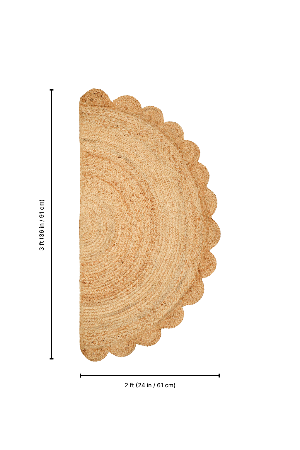 Jute Braided Scalloped Rugs