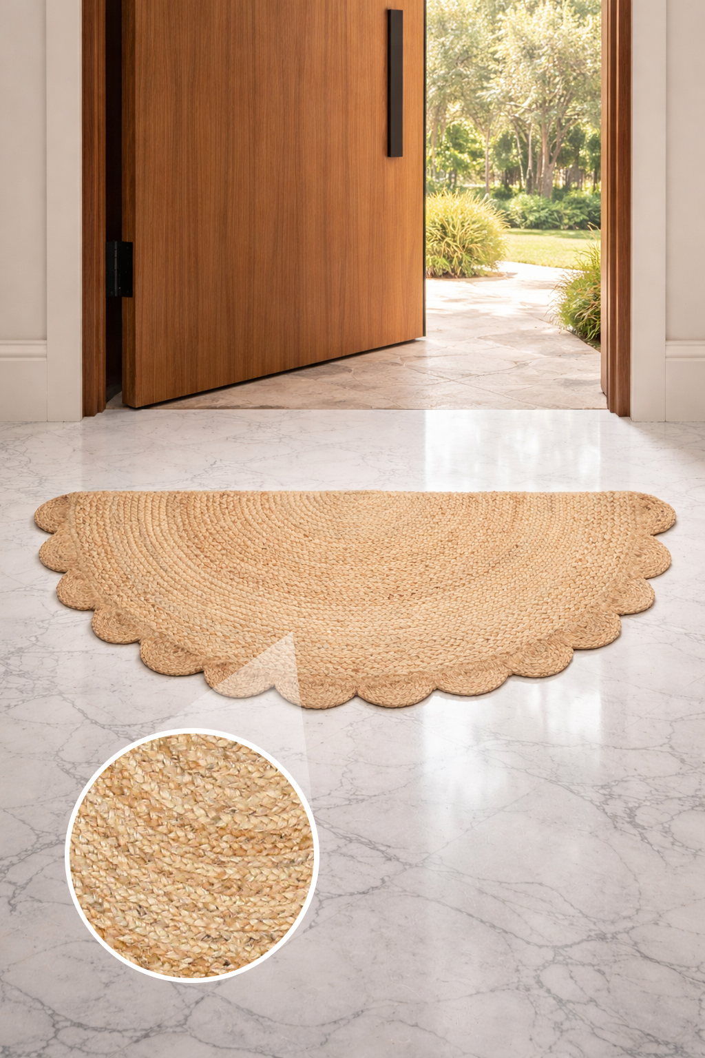 Jute Braided Scalloped Rugs