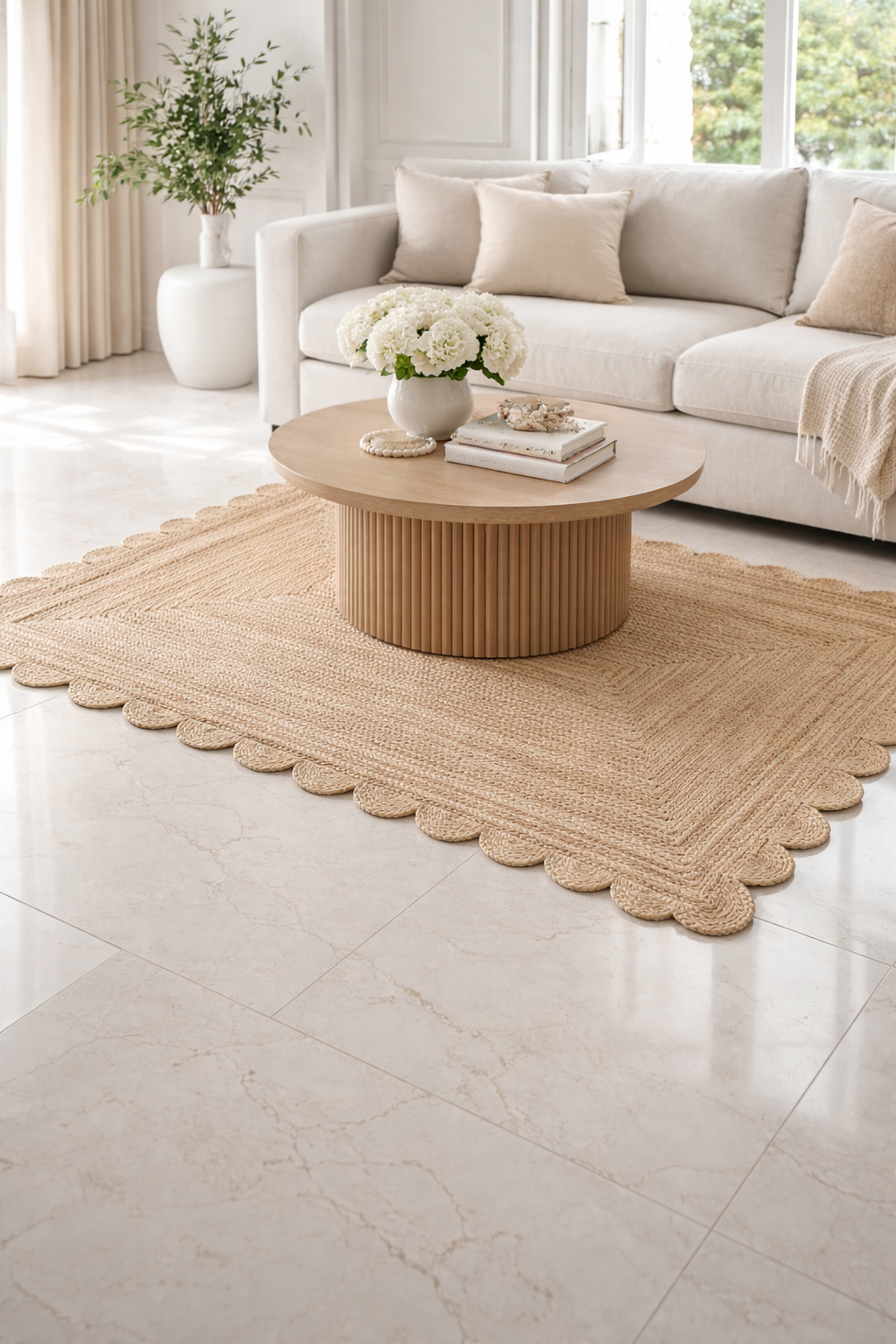 Hand Woven Jute Braided Rug, Natural, Reversible Boho Entry Area Rugs for Kitchen, Living Room, Farmhouse Indoor Outdoor Decorative Floor Rug,