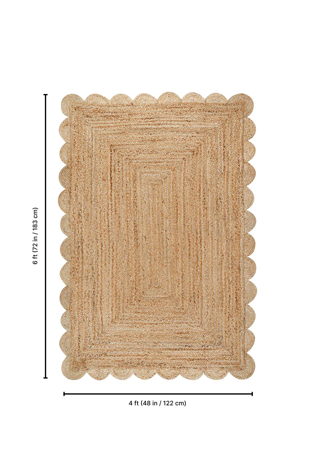 Hand Woven Jute Braided Rug, Natural, Reversible Boho Entry Area Rugs for Kitchen, Living Room, Farmhouse Indoor Outdoor Decorative Floor Rug,