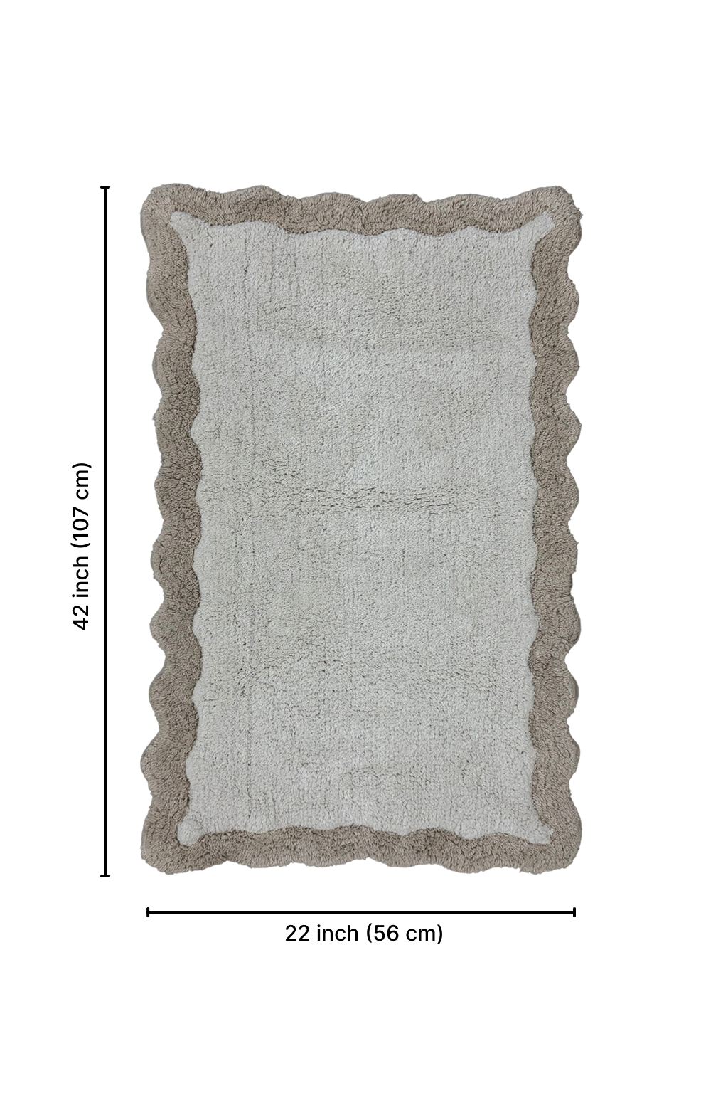 100% Cotton Crochet Bathmat Super Soft, Plush & Absorbent, Hand-Tufted, Reversible, Heavyweight Rug with Anti-Skid Backing – Bathroom Floor Mat
