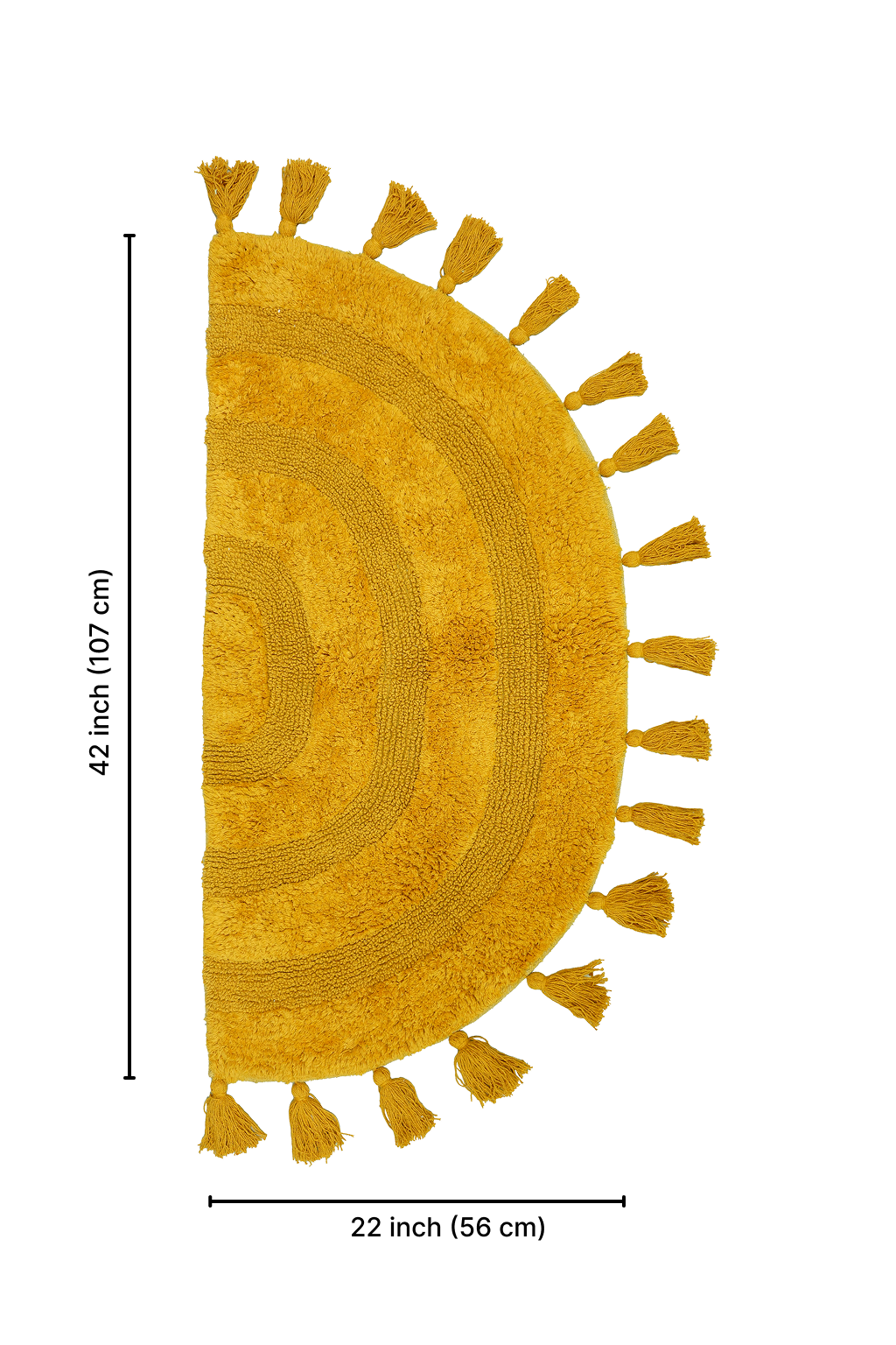 Cotton Half D Tassels Bathmat