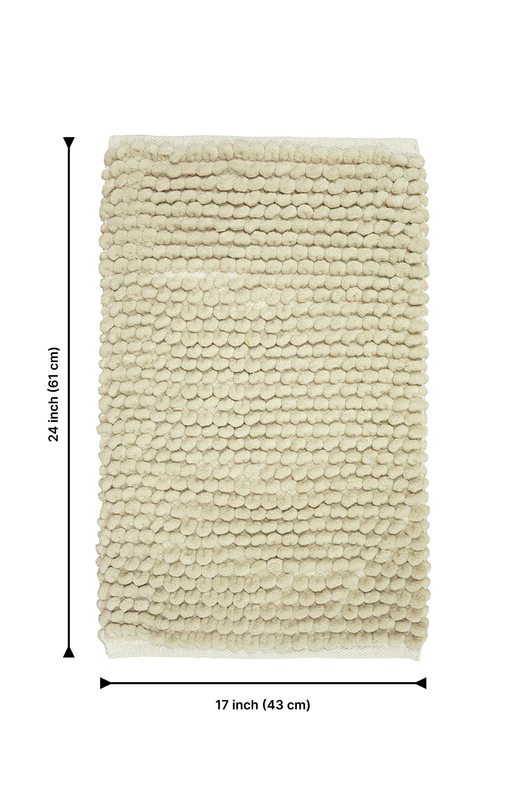 Bath Mat Rug 17x24 Honey Mustard, 100% Pure Cotton, Super Soft Bath Rug, Plush & Absorbent, Hand Tufted Heavy Weight Construction, Full Reversible Step Out Rugs